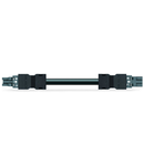 pre-assembled interconnecting cable; Eca; Socket/plug; 2-pole; Cod. L; H05VV-F 2 x 2.5 mm²; 5 m; 2,50 mm²; dark gray