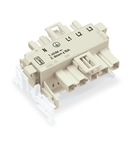 Linect® T-connector; 5-pole; Cod. A; 1 input; 2 outputs; white