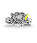 2-conductor through terminal block; 6 mm²; with touch-proof test socket; for 4 mm Ø test plugs; side and center marking; for DIN-rail 35 x 15 and 35 x 7.5; Push-in CAGE CLAMP®; 6,00 mm²; gray