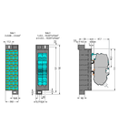 Common potential matrix patchboard; Marking 1-24; with 1 input module incl. end plate; Color of modules: blue; Numbering of modules arranged vertically; for 19" racks; Slimline version; 2,50 mm²; gentian blue