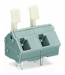 PCB terminal block; finger-operated levers; 2.5 mm²; Pin spacing 10/10.16 mm; 4-pole; CAGE CLAMP®; commoning option; 2,50 mm²; gray