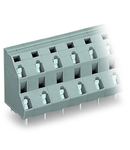 Double-deck PCB terminal block; 2.5 mm²; Pin spacing 10 mm; 2 x 8-pole; CAGE CLAMP®; 2,50 mm²; gray