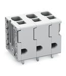 PCB terminal block; 4 mm²; Pin spacing 7.5 mm; 4-pole; Push-in CAGE CLAMP®; 4,00 mm²; gray