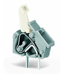 Stackable PCB terminal block; push-button; 2.5 mm²; Pin spacing 5/5.08 mm; 1-pole; CAGE CLAMP®; commoning option; 2,50 mm²; gray