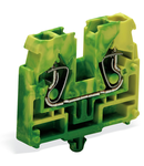 2-conductor end terminal block; without push-buttons; 2.5 mm²; CAGE CLAMP®; 2,50 mm²; green-yellow