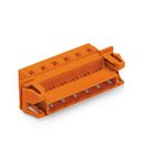 1-conductor male connector; Snap-in flange; 2.5 mm²; Pin spacing 7.62 mm; 4-pole; 2,50 mm²; orange