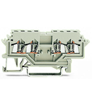 Double potential terminal block; 1.5 mm²; suitable for Ex e II applications; lateral marker slots; for DIN-rail 35 x 15 and 35 x 7.5; CAGE CLAMP®; 1,50 mm²; light gray