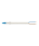 pre-assembled connecting cable; Eca; Socket/open-ended; 2-pole; Cod. I; H05Z1Z1-F 2 x 1,50 mm²; 1 m; 1,50 mm²; blue