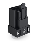 Plug for PCBs; straight; 3-pole; Cod. A; black