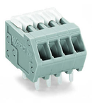 PCB terminal block; Locking slides; 0.5 mm²; Pin spacing 2.54 mm; 4-pole; CAGE CLAMP®; 0,50 mm²; orange