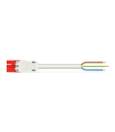 pre-assembled connecting cable; Eca; Plug/open-ended; 3-pole; Cod. P; H05VV-F 3G 1.5 mm²; 2 m; 1,50 mm²; red