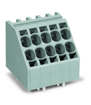 2-conductor PCB terminal block; 10 mm²; Pin spacing 7.5 mm; 8-pole; Push-in CAGE CLAMP®; 10,00 mm²; gray