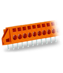 PCB terminal block; 2.5 mm²; Pin spacing 5.08 mm; 6-pole; CAGE CLAMP®; clamping collar; 2,50 mm²; orange