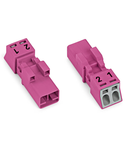 Plug; 2-pole; 1,50 mm²; pink