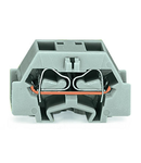 Space-saving, 4-conductor end terminal block; suitable for Ex i applications; without push-buttons; without protruding snap-in mounting foot; for terminal strips with snap-in mounting feet; 2.5 mm²; CAGE CLAMP®; 2,50 mm²; blue