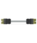 pre-assembled interconnecting cable; Eca; Socket/plug; 4-pole; Cod. B; H05VV-F 4 x 1.0 mm²; 8 m; 1,00 mm²; light green