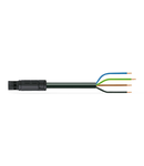 pre-assembled connecting cable; Eca; Plug/open-ended; 4-pole; Cod. A; H05VV-F 4G 1.5 mm²; 2 m; 1,50 mm²; black