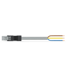 pre-assembled connecting cable; Eca; Plug/open-ended; 3-pole; Cod. B; 5 m; 1,00 mm²; gray