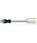 pre-assembled connecting cable; Eca; Plug/open-ended; 5-pole; Cod. B; 1 m; 1,00 mm²; gray