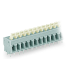 PCB terminal block; push-button; 2.5 mm²; Pin spacing 5/5.08 mm; 10-pole; CAGE CLAMP®; commoning option; 2,50 mm²; gray