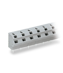 2-conductor PCB terminal block; 0.75 mm²; Pin spacing 10/10.16 mm; 16-pole; PUSH WIRE®; 0,75 mm²; gray