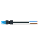 pre-assembled connecting cable; Eca; Socket/open-ended; 2-pole; Cod. I; H05Z1Z1-F 2 x 1,50 mm²; 4m; 1,50 mm²; blue