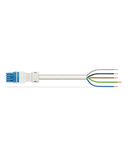 pre-assembled connecting cable; Eca; Socket/open-ended; 5-pole; Cod. I; H05Z1Z1-F 5G 1.5 mm²; 3 m; 1,50 mm²; blue