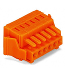 1-conductor female plug; 100% protected against mismating; Locking lever; 1.5 mm²; Pin spacing 3.81 mm; 15-pole; 1,50 mm²; orange