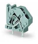 Stackable PCB terminal block; 4 mm²; Pin spacing 7.5 mm; 1-pole; CAGE CLAMP®; commoning option; 4,00 mm²; light green