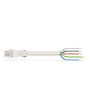 pre-assembled connecting cable; Eca; Socket/open-ended; 5-pole; Cod. A; H05VV-F 5G 1.5 mm²; 2 m; 1,50 mm²; white