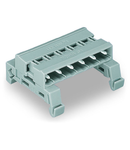 Double pin header; DIN-35 rail mounting; Pin spacing 7.5 mm; 2-pole; gray