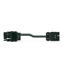 pre-assembled interconnecting cable; Eca; Distribution connector with phase selection/plug; 5-pole; Cod. A; H05VV-F 5G 2.5 mm²; 1 m; 2,50 mm²; black