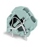 Stackable PCB terminal block; 4 mm²; Pin spacing 5 mm; 1-pole; CAGE CLAMP®; 4,00 mm²; light gray