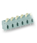 PCB terminal block; push-button; 2.5 mm²; Pin spacing 10/10.16 mm; 6-pole; CAGE CLAMP®; commoning option; 2,50 mm²; gray