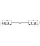 pre-assembled interconnecting cable; Eca; Socket/plug; 3-pole; Cod. A; H05VV-F 3G 1.5 mm²; 3 m; 1,50 mm²; white