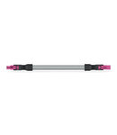pre-assembled interconnecting cable; Eca; Socket/plug; 2-pole; Cod. B; Control cable 2 x 1.5 mm²; 8 m; 1,50 mm²; pink