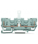 2-pin disconnect carrier terminal block; with shield contact; with 2 jumper positions; for DIN-rail 35 x 15 and 35 x 7.5; 4,00 mm²; gray