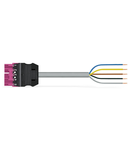 pre-assembled connecting cable; Eca; Plug/open-ended; 5-pole; Cod. B; 3 m; 1,50 mm²; pink