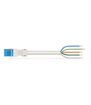 pre-assembled connecting cable; Eca; Plug/open-ended; 5-pole; Cod. I; H05VV-F 5G 1.5 mm²; 1 m; 1,50 mm²; blue