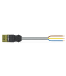 pre-assembled connecting cable; Eca; Plug/open-ended; 3-pole; Cod. B; H05VV-F 3 x 1.5 mm²; 1 m; 1,50 mm²; light green