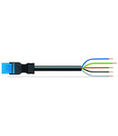 pre-assembled connecting cable; Eca; Plug/open-ended; 5-pole; Cod. I; H05VV-F 5G 1.5 mm²; 6 m; 1,50 mm²; blue