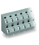 Double-deck PCB terminal block; 2.5 mm²; Pin spacing 10 mm; 2 x 6-pole; CAGE CLAMP®; 2,50 mm²; gray