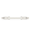 pre-assembled interconnecting cable; Eca; Socket/plug; 2-pole; Cod. A; H05Z1Z1-F 2 x 1,50 mm²; 5 m; 1,50 mm²; white