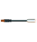 pre-assembled connecting cable; Eca; Socket/open-ended; 3-pole; Cod. S; H05VV-F 3 x 1.5 mm²; 4m; 1,50 mm²; brown