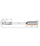 pre-assembled connecting cable; Eca; Socket/open-ended; 3-pole; Cod. S; H05VV-F 3 x 1.5 mm²; 4m; 1,50 mm²; brown