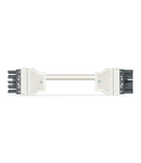 pre-assembled interconnecting cable; Eca; Socket/plug; 5-pole; Cod. L; H05Z1Z1-F 5G 1.5 mm²; 6 m; 1,50 mm²; dark gray