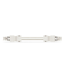 pre-assembled interconnecting cable; Eca; Socket/plug; 2-pole; Cod. A; H05Z1Z1-F 2 x 1,50 mm²; 2 m; 1,50 mm²; white