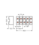 Power supply connector; 1,50 mm²; white