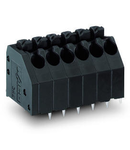 THR PCB terminal block; push-button; 1.5 mm²; Pin spacing 3.5 mm; 7-pole; Push-in CAGE CLAMP®; 1,50 mm²; black