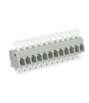 PCB terminal block; push-button; 2.5 mm²; Pin spacing 5/5.08 mm; 9-pole; CAGE CLAMP®; commoning option; 2,50 mm²; gray